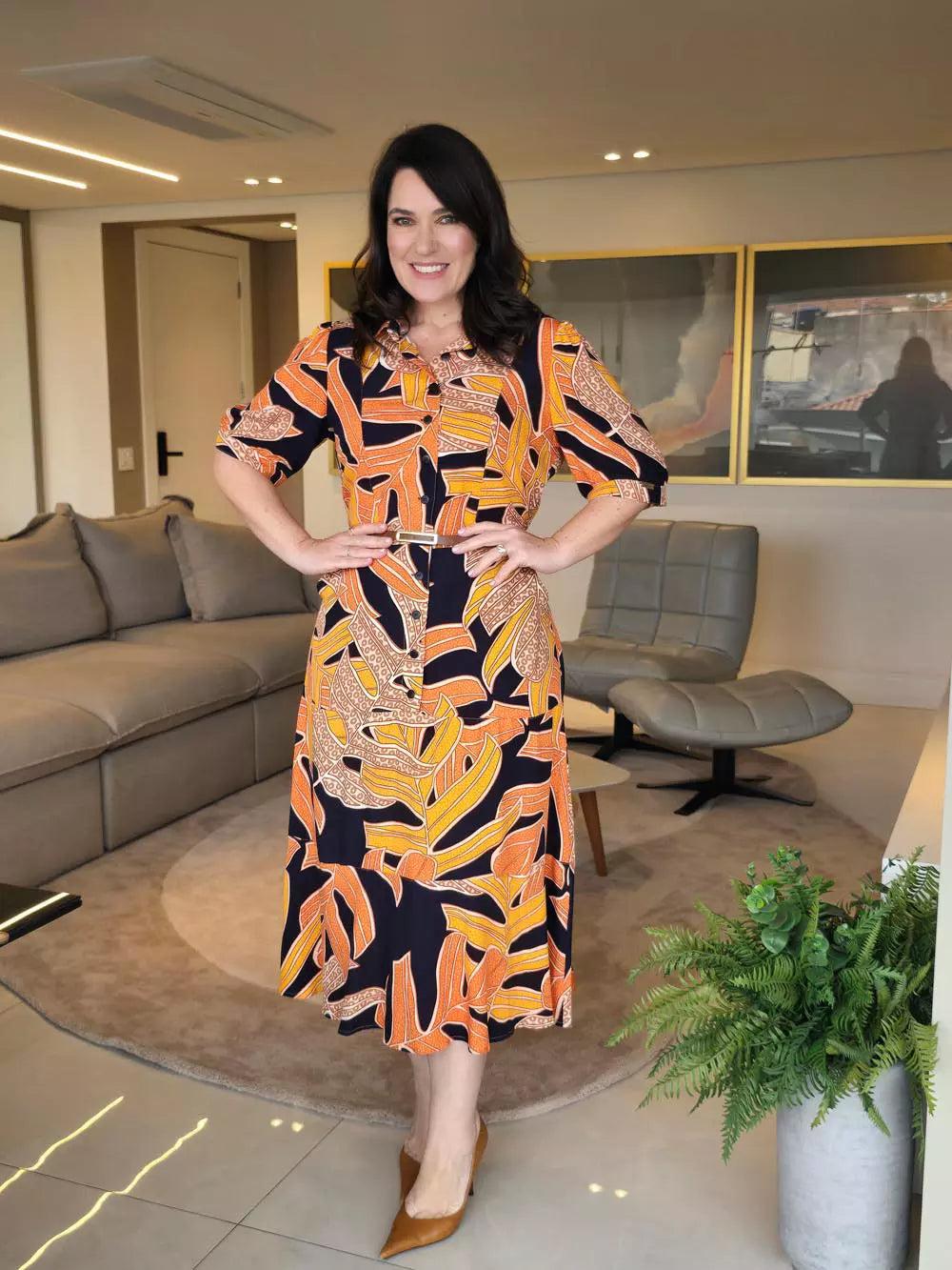 CHEMISE EVASÊ AMARELO